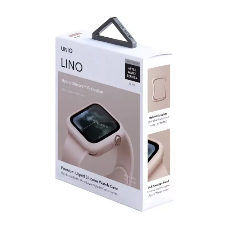 UNIQ Lino puzdro na Apple Watch pre Series 4/5/6/SE/SE3 44 mm - Blush Pink