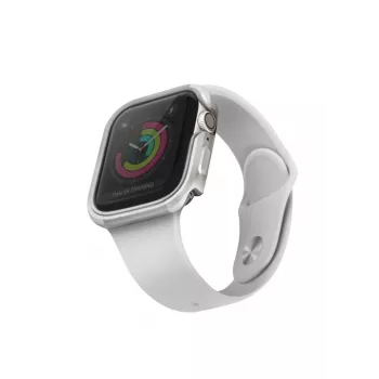 UNIQ Valencia puzdro pre Apple Watch Series 4/5/6/SE/SE3 40 mm - Titanium Silver