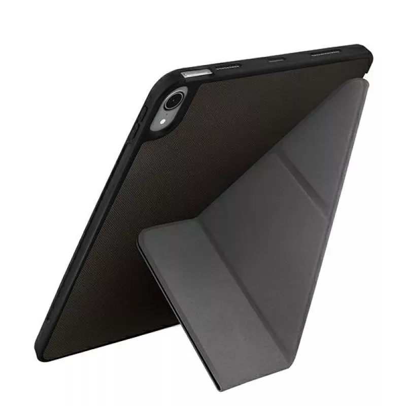 UNIQ Transforma Rigor folio puzdro pre iPad Air 10,9 inch (4./5. generácia) - antracitová sivá s antimikrobiálnou úpravou