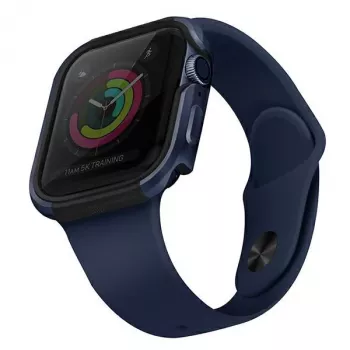 UNIQ Valencia ochranné puzdro pre Apple Watch Series 4/5/6/SE/SE3 40 mm - Atlantic Blue