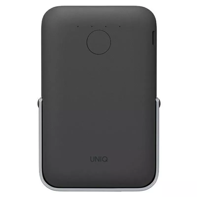 UNIQ powerbanka Hoveo 5000mAh USB-C 20W PD Fast Charge Wireless Magnetic Charcoal Grey