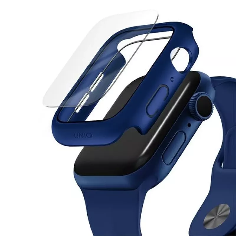 UNIQ Nautic ochranné puzdro pre Apple Watch Series 4/5/6/SE/SE3 40 mm modrá