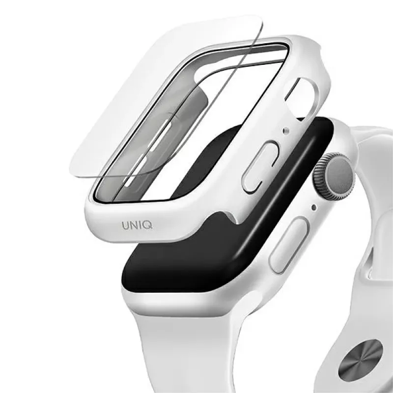 UNIQ Nautic ochranné puzdro pre Apple Watch Series 4/5/6/SE/SE3 44 mm biela
