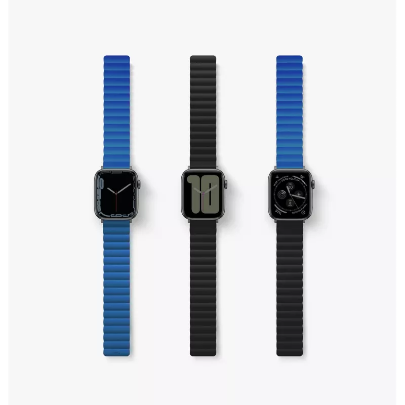 UNIQ Revix obojstranný magnetický remienok na Apple Watch 38/40/41mm Black-Blue