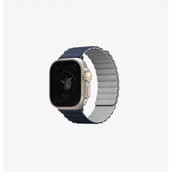 UNIQ Revix obojstranný magnetický remienok pre Apple Watch Series 1/2/3/4/5/6/7/8/9/SE/SE2/SE3/Ultra/Ultra 2/Ultra 3 42/44/45/49 mm, Pink-Beige