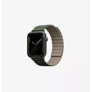 UNIQ Revix obojstranný magnetický remienok na Apple Watch 42/44/45/49 mm Green-Taupe