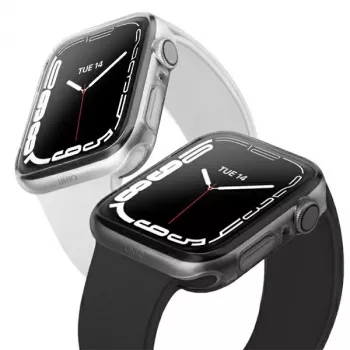 UNIQ Glase ochranné puzdro na Apple Watch Series 7/8/9 41 mm Dual Pack Clear & Smoke
