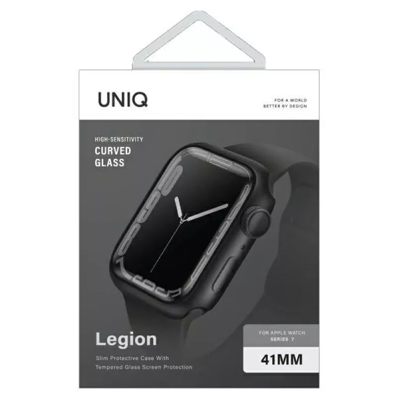 UNIQ Legion puzdro na hodinky pre Apple Watch Series 7/8/9 41 mm čierne