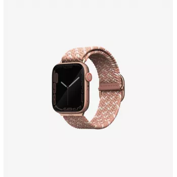 UNIQ Aspen pletený Solo Loop remienok na hodinky pre Apple Watch 38/40/41 mm Series 1-9/SE/SE2/SE3 - Citrus Pink