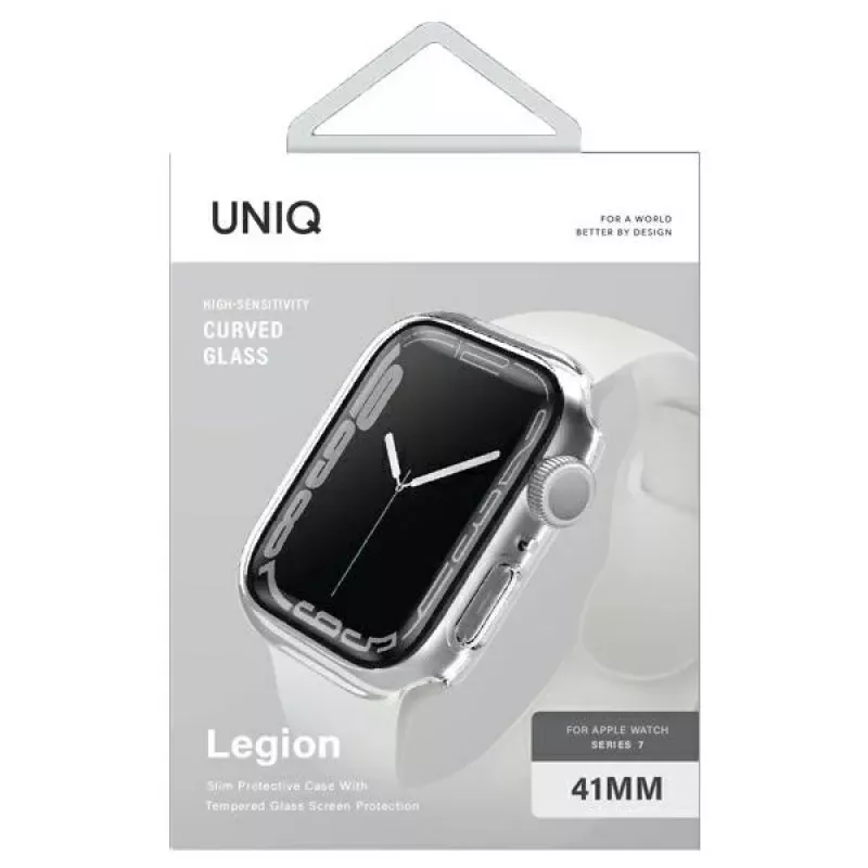 UNIQ Legion puzdro pre Apple Watch Series 7/8/9 41 mm Clear
