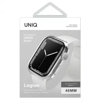 UNIQ Legion puzdro pre Apple Watch Series 7/8/9 45 mm transparentné