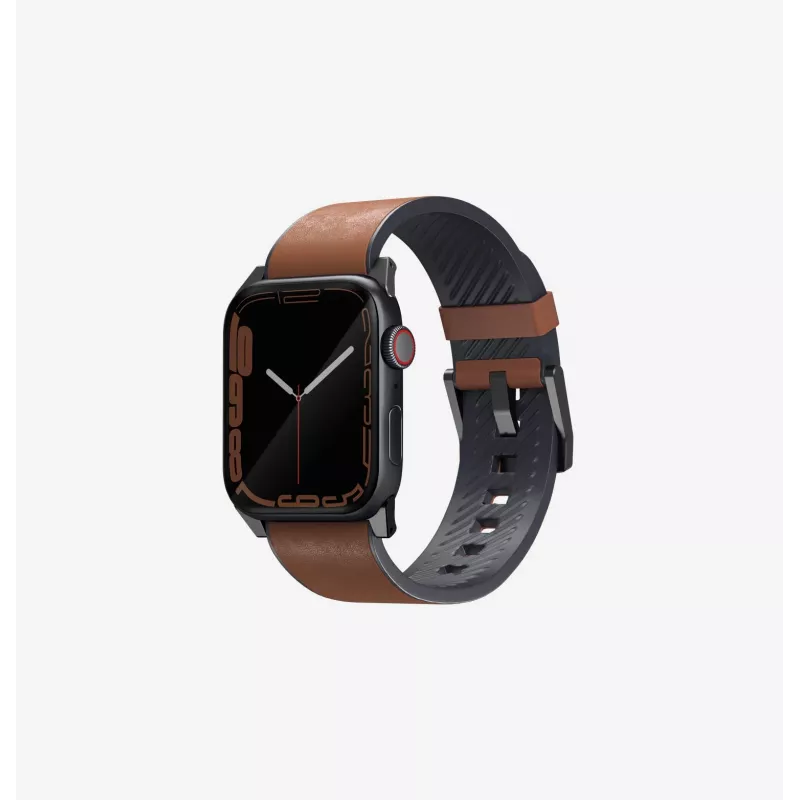 UNIQ Straden kožený hybridný remienok pre Apple Watch 42/44/45/49 mm modrý