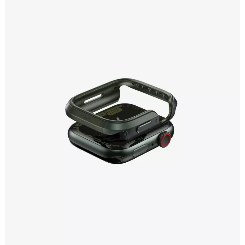 UNIQ Valencia puzdro pre Apple Watch Series 4/5/6/SE/SE3 45/44 mm - modrá