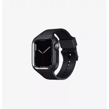 UNIQ Monos 2in1 remienok na Apple Watch s puzdrom pre Series 4/5/6/7/8/9/SE/SE2/SE3 44/45mm Midnight Black