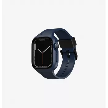 UNIQ Monos 2in1 remienok na Apple Watch s puzdrom Series 4/5/6/7/8/9/SE/SE2/SE3 44/45 mm námornícka modrý