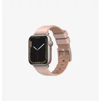 UNIQ Linus Apple Watch Series 1/2/3/4/5/6/7/8/9/SE/SE2/SE3 38/40/41 mm Airosoft silikónový športový remienok - Blush Pink