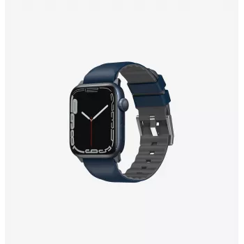 UNIQ Linus remienok na Apple Watch Airosoft silikónový Nautical Blue 42/44/45/49 mm