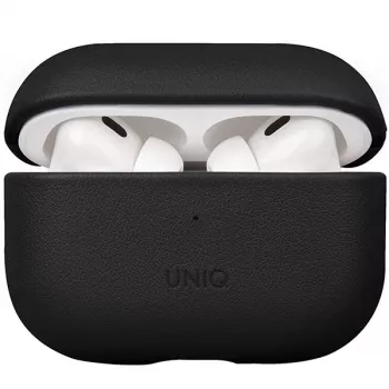 UNIQ Terra puzdro pre AirPods Pro 2. Gen (2022/2023) - pravá koža, Dallas Black
