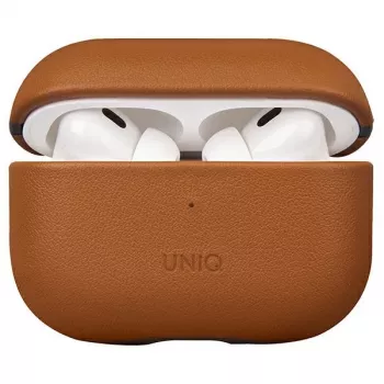 UNIQ Terra puzdro z pravej kože pre AirPods Pro 2. generácie (2022/2023) - Toffee Brown