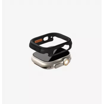 UNIQ Valencia ochranné puzdro pre Apple Watch Ultra / Ultra 2 / Ultra 3 49 mm, Midnight Black