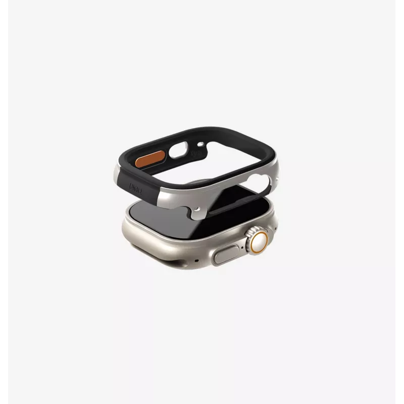 UNIQ Valencia ochranné puzdro pre Apple Watch Ultra / Ultra 2 / Ultra 3 49 mm, Midnight Black