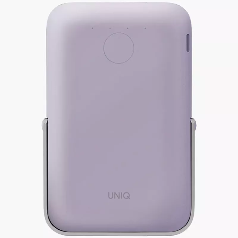 UNIQ powerbanka Hoveo 5000mAh USB-C 20W PD Fast Charge Wireless Magnetic Lilac Lavender
