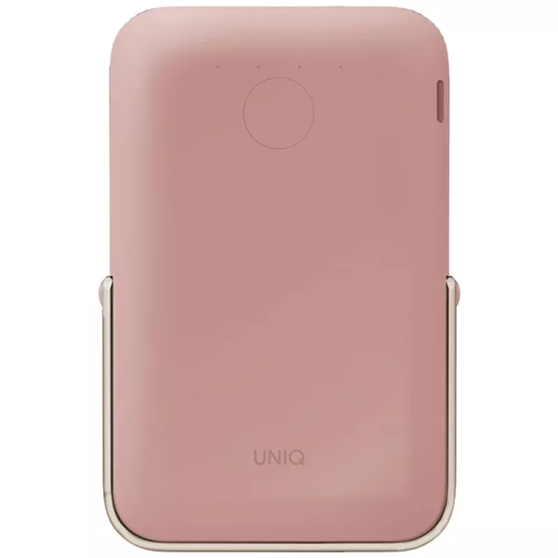 UNIQ powerbanka Hoveo 5000mAh USB-C 20W PD Fast Charge Wireless Magnetic Blush Pink