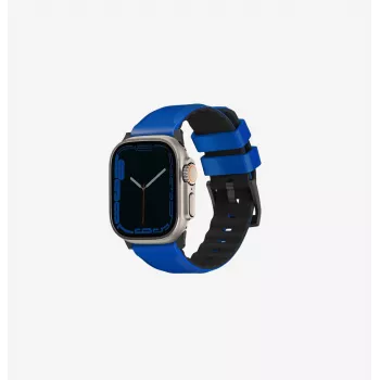 UNIQ Linus Apple Watch Series 1/2/3/4/5/6/7/8/9/SE/SE2/SE3/Ultra/Ultra 2/Ultra 3 42/44/45/49 mm Airosoft silikónový športový remienok Racing Blue