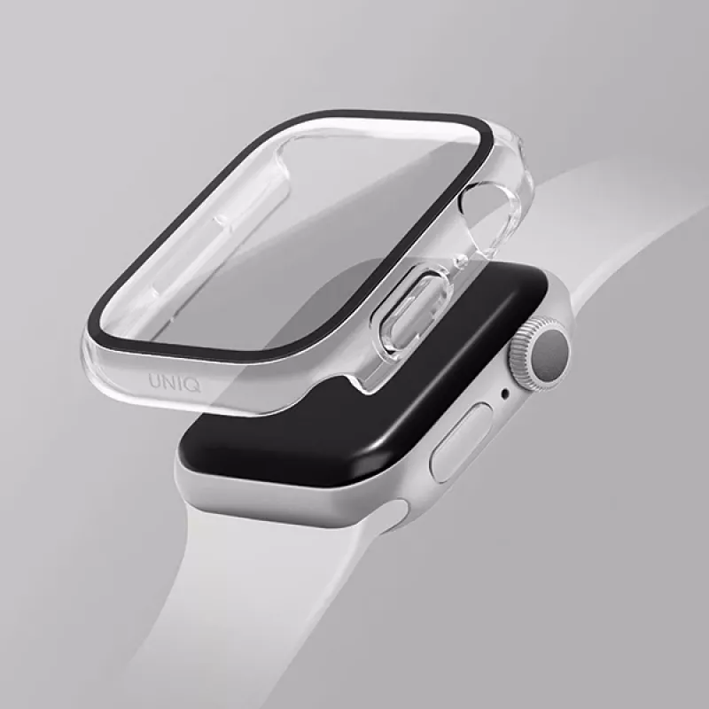UNIQ Nautic puzdro pre Apple Watch Series 7/8/9 41 mm Clear/Dove