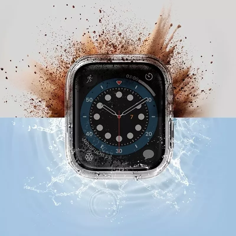 UNIQ Nautic puzdro pre Apple Watch Series 7/8/9 41 mm Clear/Dove