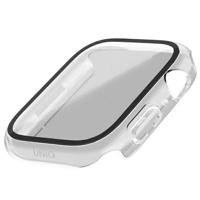 UNIQ Nautic ochranné puzdro pre Apple Watch Series 7/8/9 45 mm, číre/transparentné