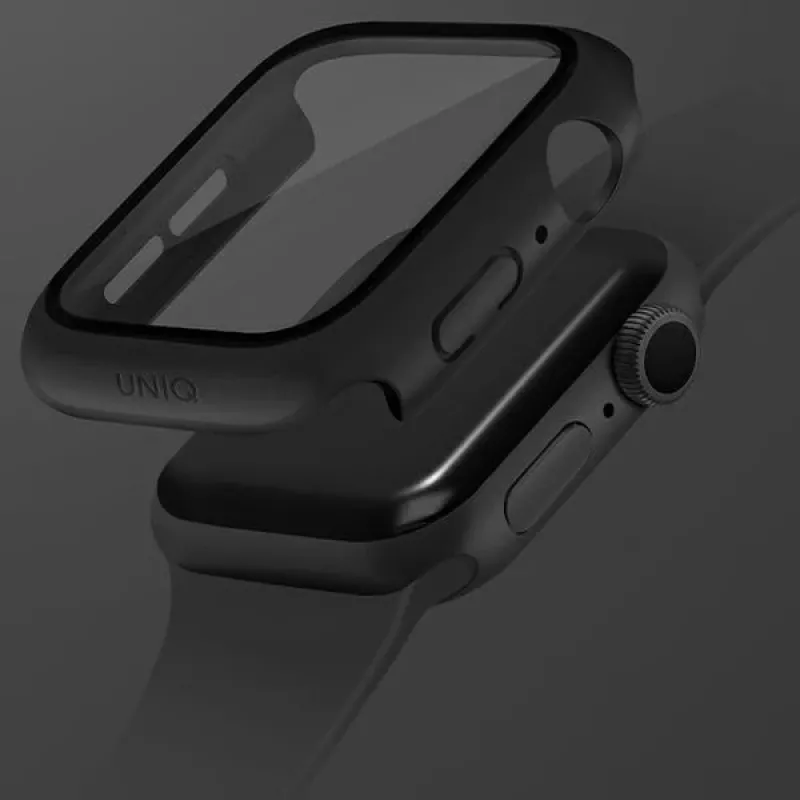 UNIQ Nautic ochranné puzdro pre Apple Watch Series 7/8/9 45 mm - čierne
