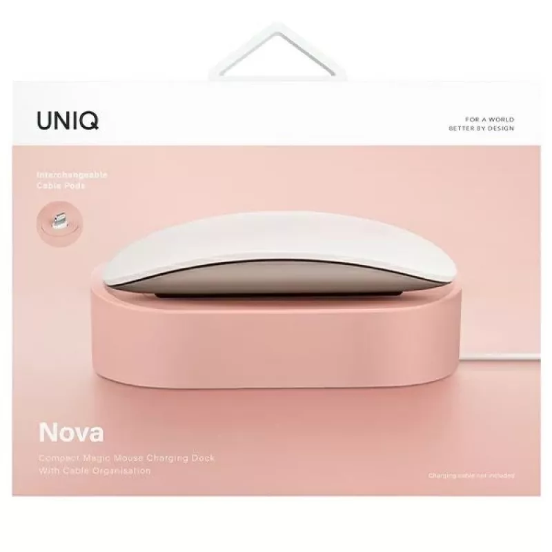 UNIQ Nova bezdrôtová nabíjacia dokovacia stanica pre Apple Magic Mouse 2 - ružová