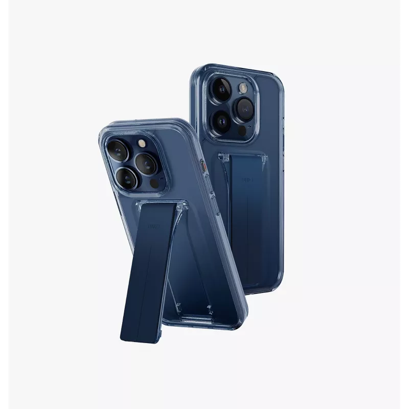 UNIQ Heldro Mount with Stand puzdro pre iPhone 15 Pro 6,1 palca Lucent Clear