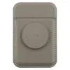 UNIQ Flixa magnetická peňaženka na karty so stojanom Flint Grey MagSafe
