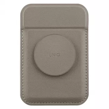 UNIQ Flixa magnetická peňaženka na karty so stojanom Flint Grey MagSafe