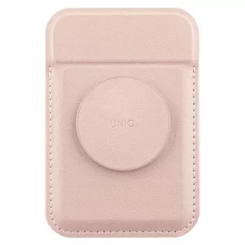 UNIQ Flixa magnetická peňaženka na karty so stojanom Blush Pink MagSafe