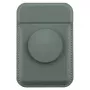 UNIQ Flixa magnetická peňaženka na karty so stojanom Lichen Green MagSafe