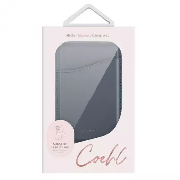 UNIQ Coehl Esme magnetická peňaženka so zrkadlom a stojanom pre Apple iPhone 15 Pro Max, Sapphire Blue