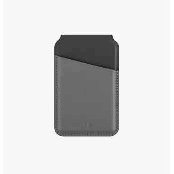UNIQ Lyden DS magnetická peňaženka so stojanom s RFID ochranou pre MagSafe, antracitová čierna
