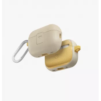 UNIQ Clyde Lock puzdro pre AirPods Pro 2 (2022/2023) - Ivory/Canary Yellow