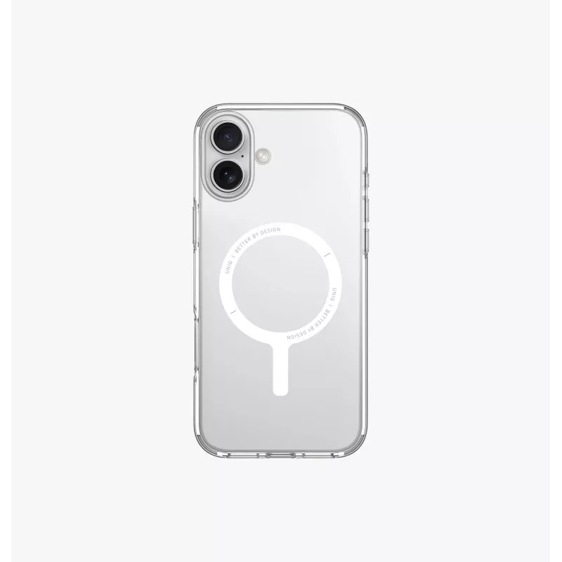 UNIQ Clario puzdro pre iPhone 16 Plus 6,7 palcov Magclick Charging Lucent Clear