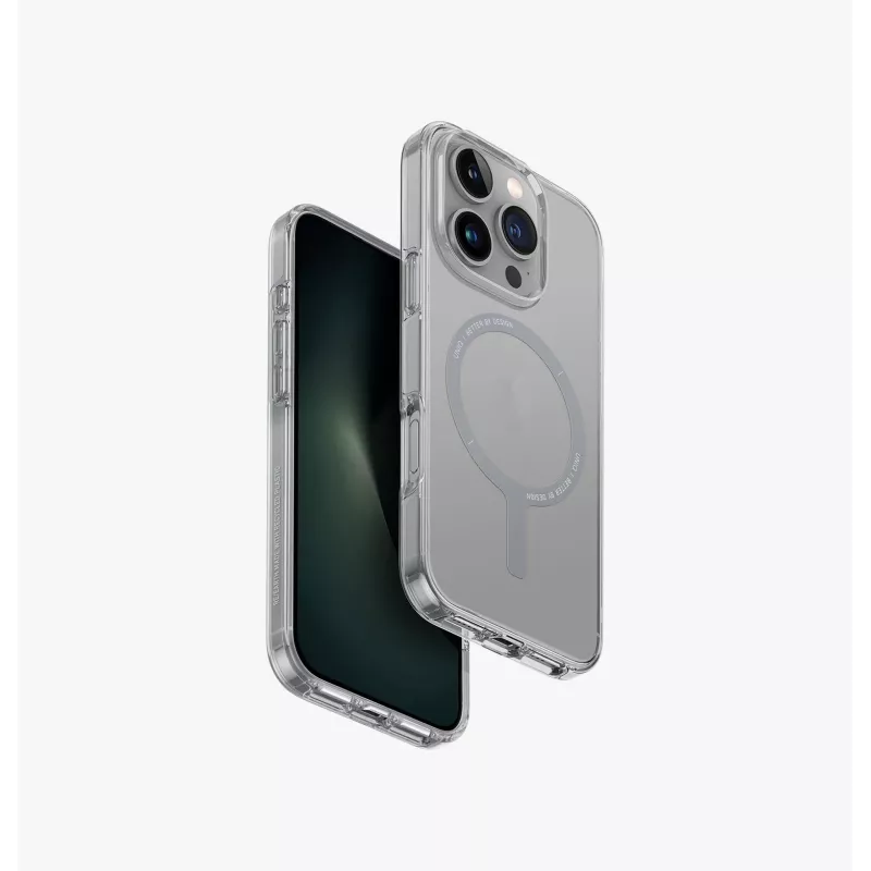 UNIQ Clario puzdro pre iPhone 16 Pro 6,3 palcov Magclick Charging Smoke