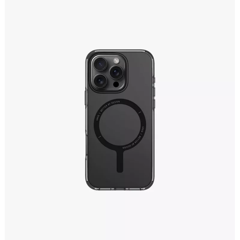 UNIQ Clario puzdro pre iPhone 16 Pro 6,3 palcov Magclick Charging Smoke
