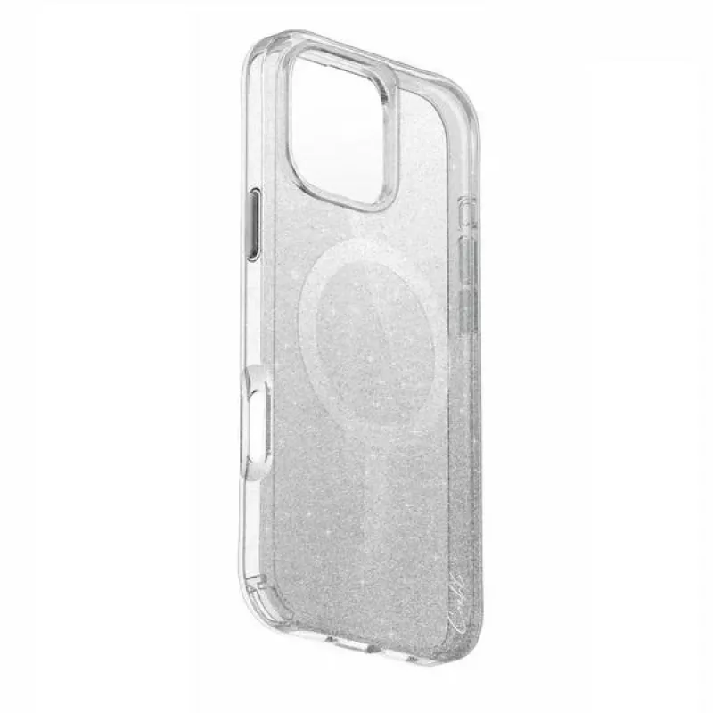 UNIQ Coehl Lumino iPhone 16 Pro 6,3 inch magnetické puzdro na nabíjanie Sparkling Silver