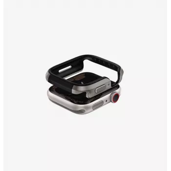 UNIQ Valencia Apple Watch Series 46mm bumper puzdro, Titanium Silver