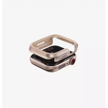 UNIQ Valencia Apple Watch Series 46mm bumper puzdro, Titanium Silver