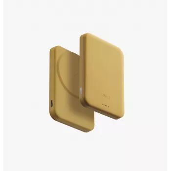 UNIQ Lyden Lexa magnetická power banka 5000mAh PD USB-C MagSafe žltá
