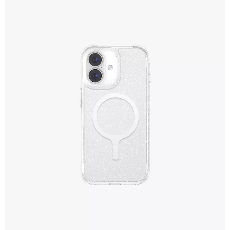 UNIQ LifePro Xtreme MagClick nabíjacie puzdro pre iPhone 17, priehľadné trblietavé