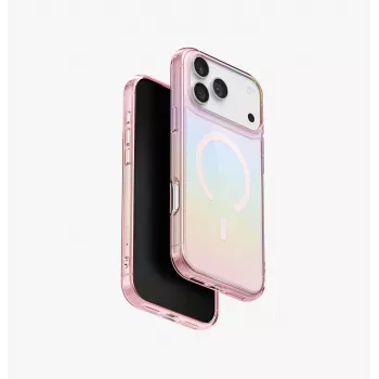 UNIQ Iridescia puzdro pre Apple iPhone 17 Pro Max, MagClick nabíjanie, Pink Prism